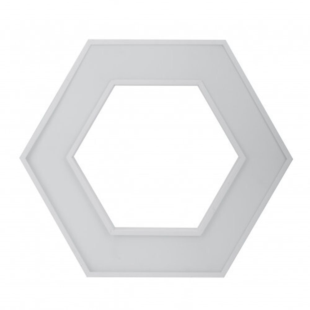 Светильник LED ЭРА Geometria SPO-123-W-40K-045 Hexagon 45Вт 4000К 2500Лм IP40 600*600*80 белый подвесной