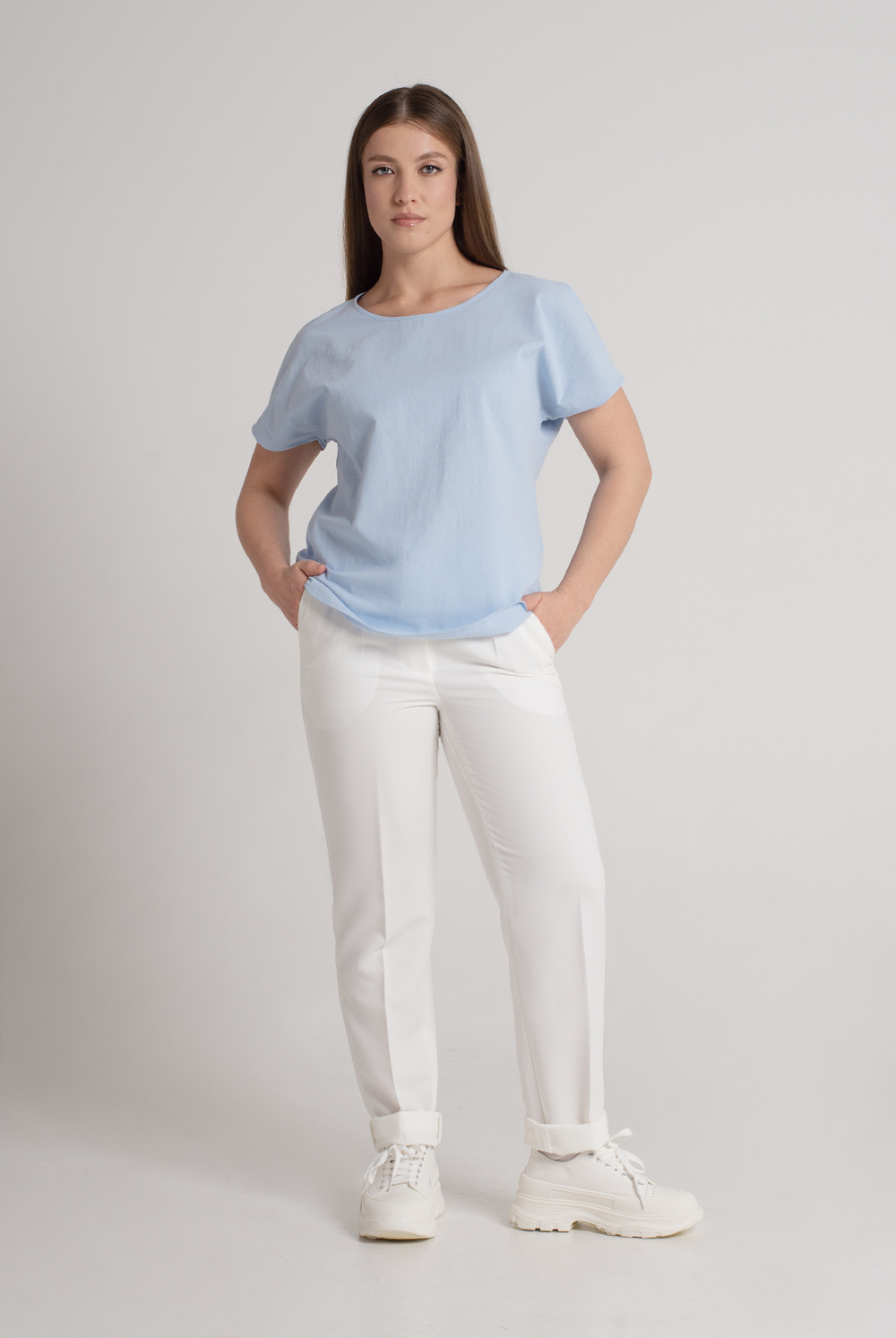 Блузка женская 4592з, голубой #467Гол094592з