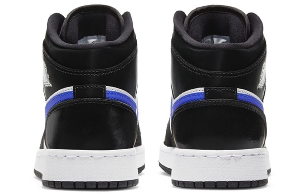Jordan 1 Mid Black Racer Blue White GS