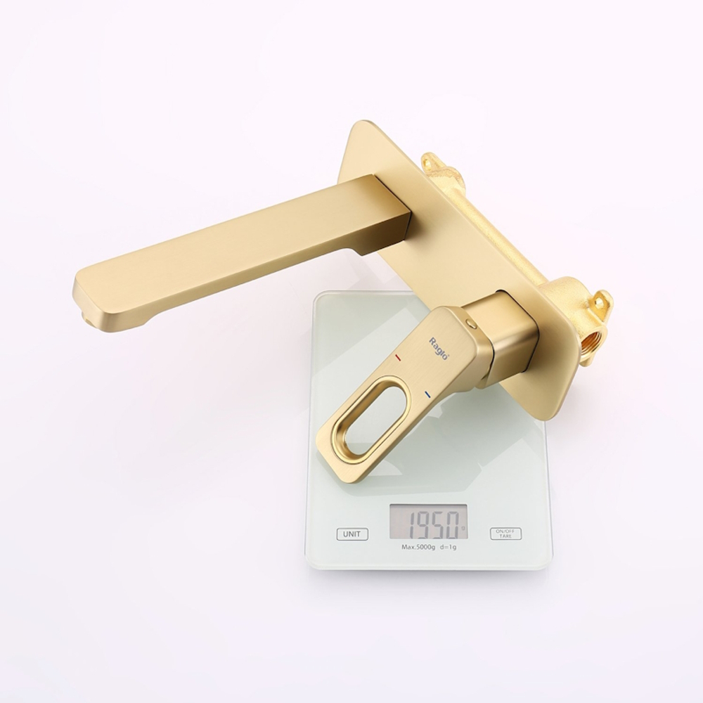 Смеситель для раковины встраиваемый Raglo R51.11.03, золотой сатин