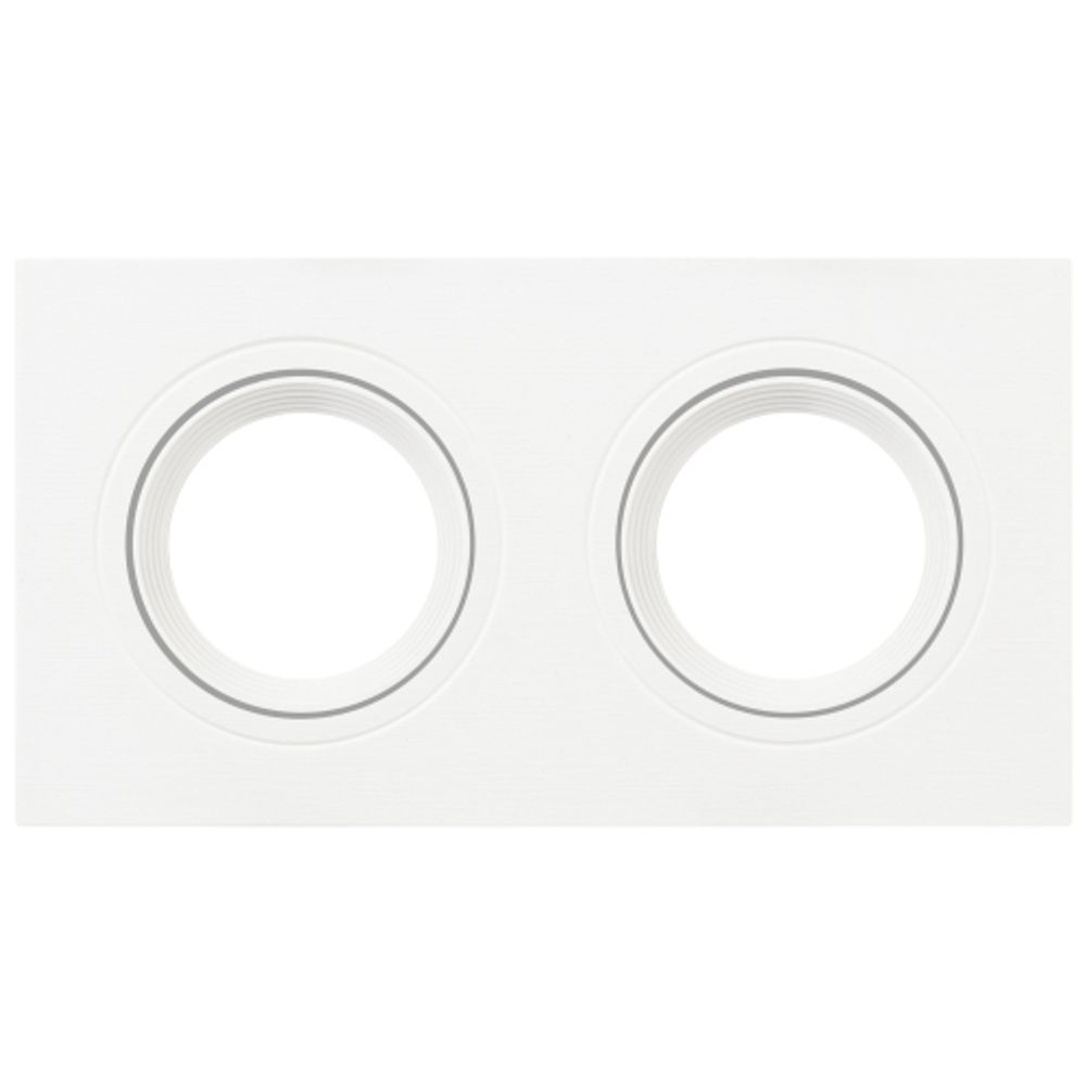 Светильник встраиваемый декоративный ЭРА KL92-2 WH под лампу MR16 GU5.3 белый пластиковый | Декоративные встраиваемые светильники