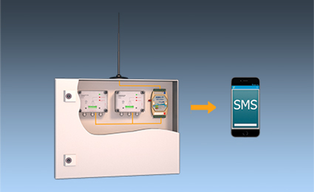 SMS-LC/2 outside система СМС диспетчеризации для 2 сигнализаторов уровня