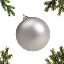 Шар пластиковый матовый 150 мм., серебро, ЕлкиТорг (150520)