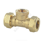 Тройник латунь 25Aх1"х25 обжим/ВР STAHLMANN STFL25000125BEF