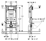 Инсталляция для подвесного унитаза Geberit Duofix UP320 111.300.00.5