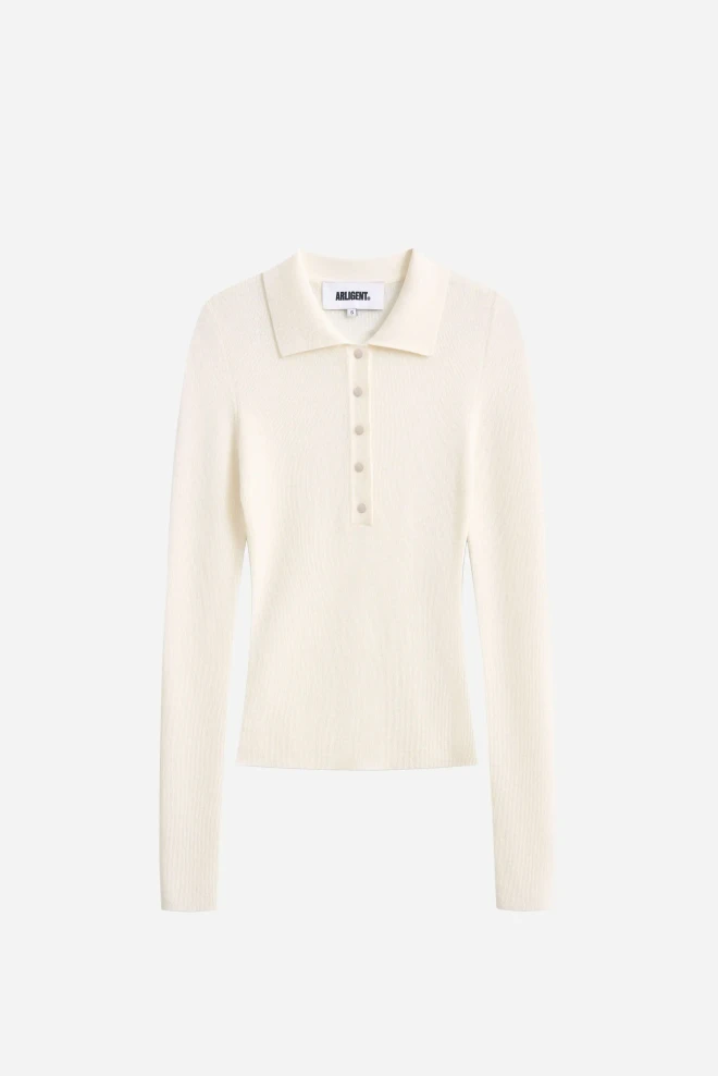 Джемпер поло молочный