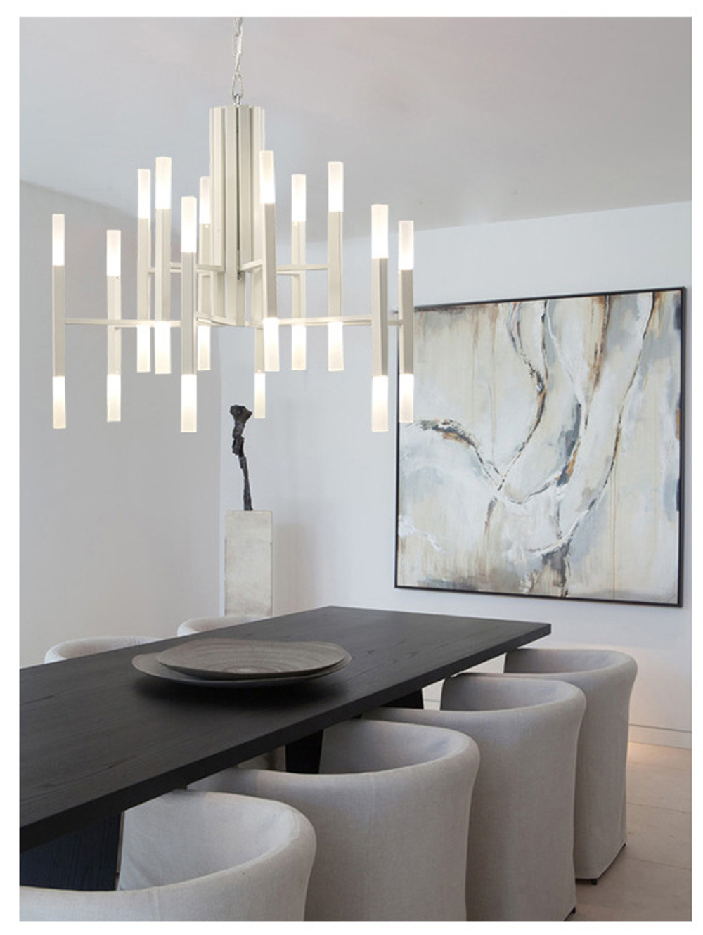Pendant design lamp  THE LIGHT by Alma 24 lampshades (White)