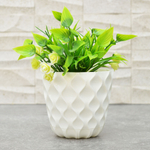 Горшок цветочный Wave 0,65л d115мм, белоснежный жасмин