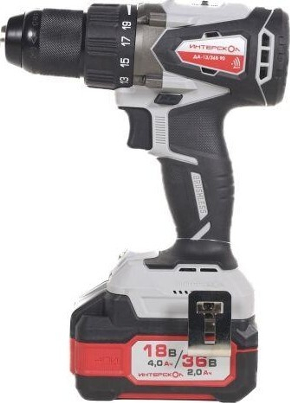 Дрель-шуруповерт аккумуляторная ИНТЕРСКОЛ ДА-13/36В 90 861.2.2.70