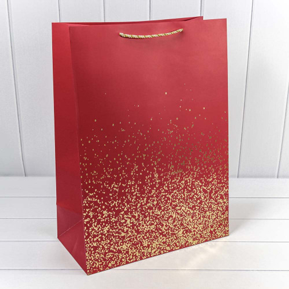 Пакет подарочный 40х55х20см Премиум "Золотые вкрапления" (Микс)
