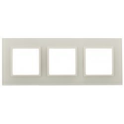 14-5103-02 ЭРА Рамка на 3 поста, стекло, Эра Elegance, сл.кость+сл.к