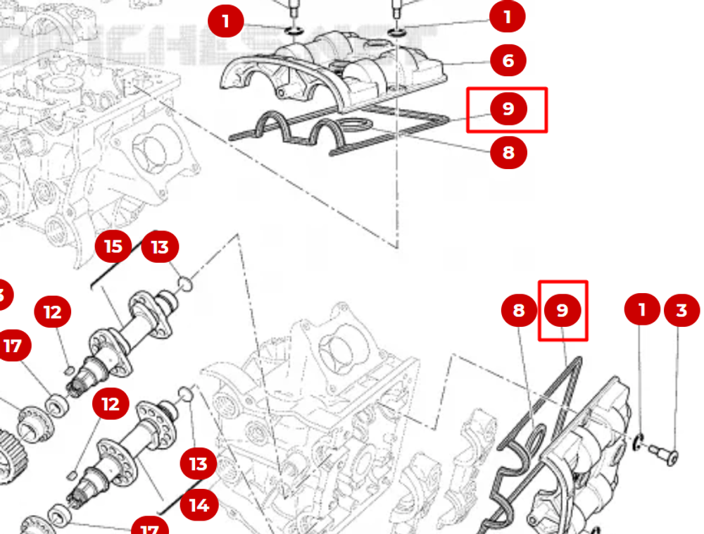 Ducati Прокладка клапанной крышки V2 78810931A
