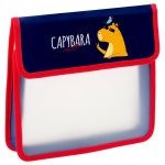Папка для тетрадей А5 1 отделение на липучке "Capybara" (Спейс)