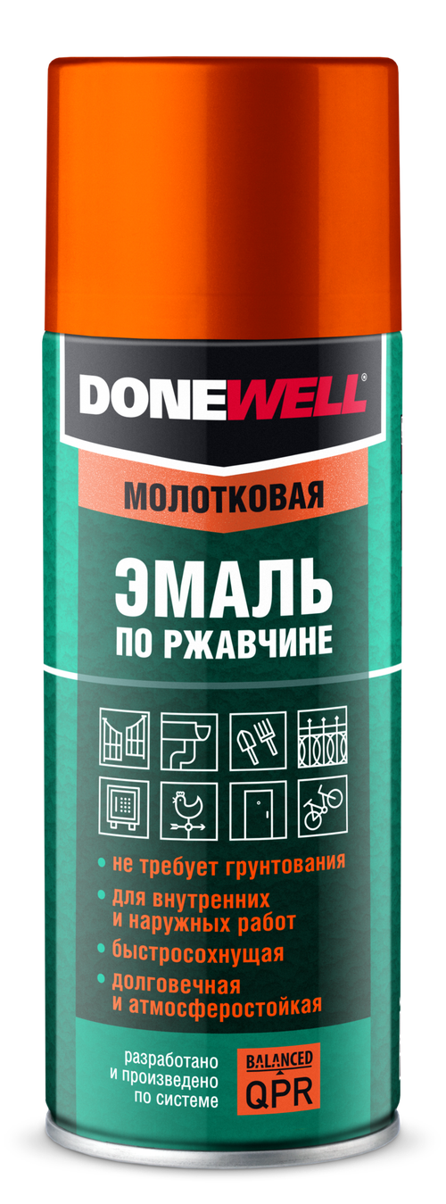 Эмаль DONEWELL молотковая по ржавчине черно-бронзовая