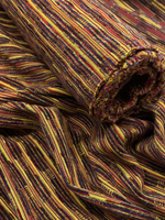 Жаккард п/э с вискозой Etro в разноцветную полоску с бархатными вставками