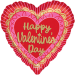 Шар Фольгированный Сердца ажурные (Красный)