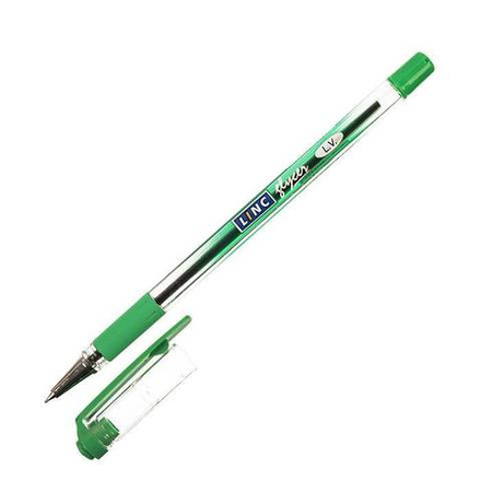 Ручка шарик. LINC GLYCER 0,7 мм зелен. резин.грип