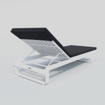 Шезлонг Ideal Patio ЛЕТТО антрацит - белый каркас