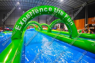 Водная горка без надувного дна, на подкачке ТУРБО "Хит", 152*6,6*2 м