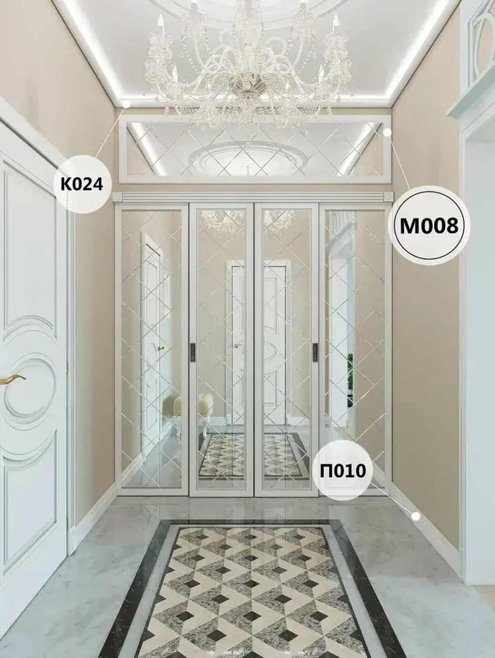 Молдинг 60х8х2000мм. Экополимер Cosca MX008