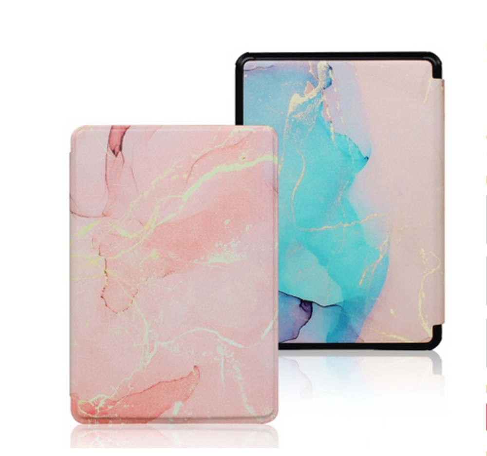 Обложка Розовый мрамор для Kindle Paperwhite 2021 6,8 дюймов