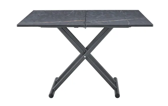 Стол-трансформер Twist, 60-120х110 см, черный мрамор