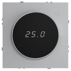 Терморегулятор электронный VOLTUM S70 с индикацией и датчиком, для теплого пола, (серый)