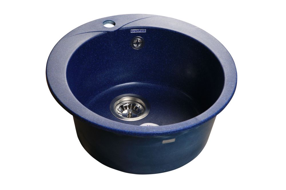 GRANFEST Мойка мрамор RONDO GF-R--480  D=480 мм  синий  арт.GF-