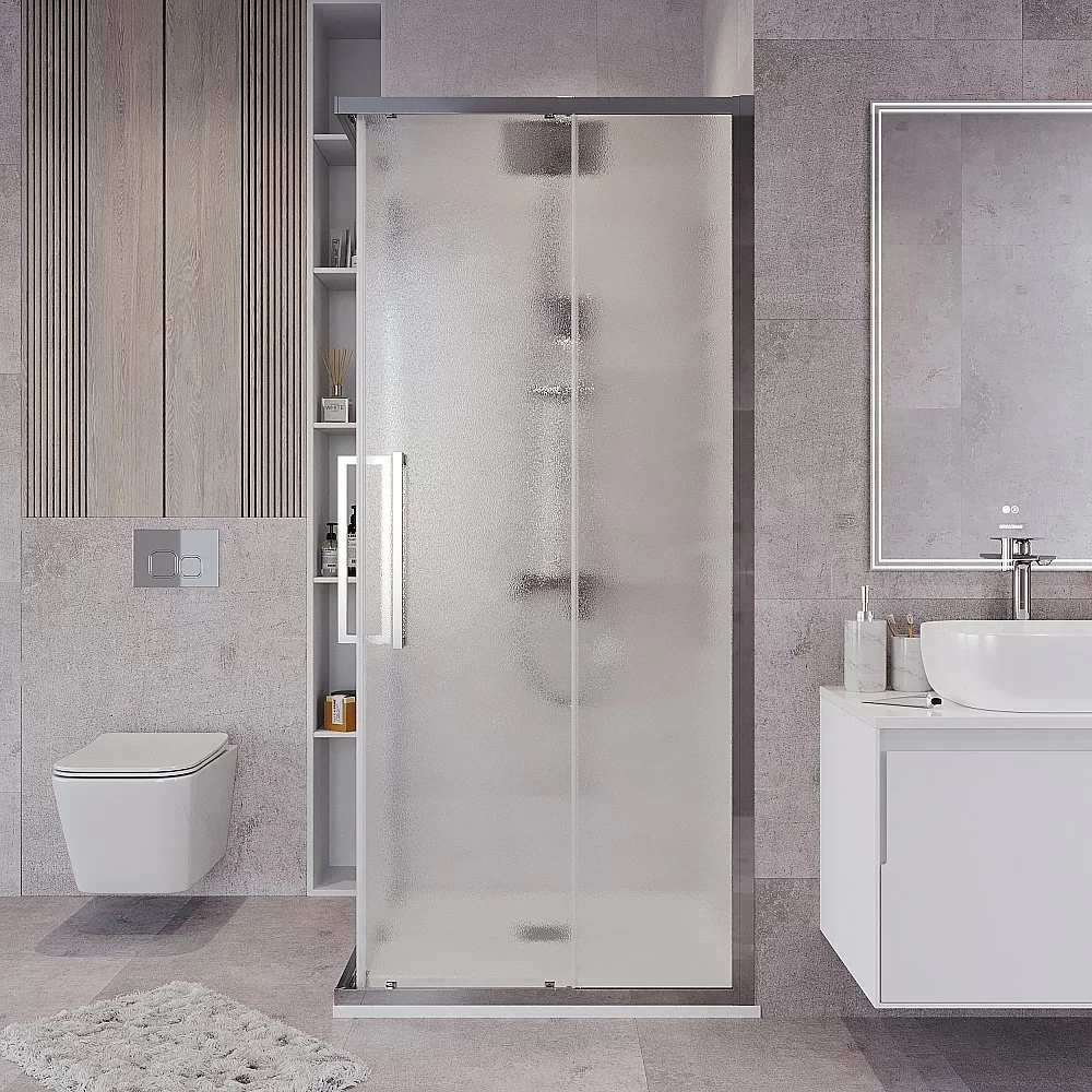 Душевой уголок Grossman Cosmo 300.K33.02.9090.10.02 90x90 стекло шиншилла/профиль хром