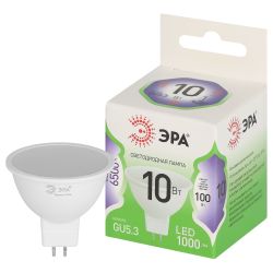 Лампа светодиодная ЭРА GREEN LINE LED MR16-10W-865-GU5.3 GL 10Вт софит холодный свет GU5.3 | Лампы cветодиодные Точечные (Софиты) (MR, PAR)