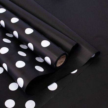 Пленка мат-я Горохи 58см*10м ЧЕРНЫЙ