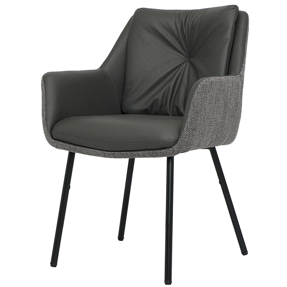 Стул Bergenson Bjorn Allar, экокожа, рогожка, серый