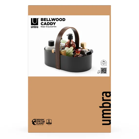 Органайзер bellwood caddy, 30х23 см, черный/орех