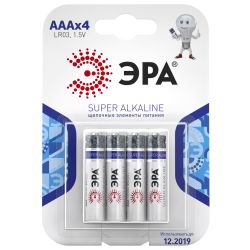 Батарейки ЭРА LR03-4BL SUPER Alkaline