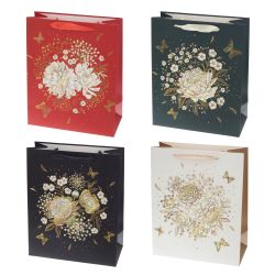 GAEM Пакет подарочный (бумага 230г/м2, блок микс 12шт), L26 W12 H32 см, 4в.