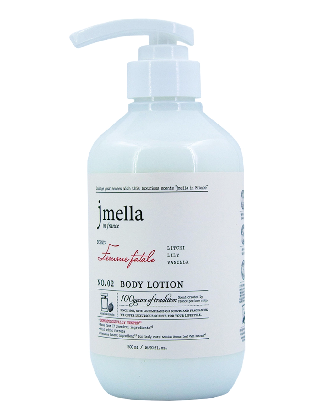 JMELLA - ЛОСЬОН ДЛЯ ТЕЛА IN FRANCE FEMME FATALE BODY LOTION, 500 МЛ.