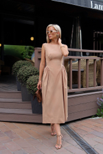 Платье корсетное из хлопка в длине миди