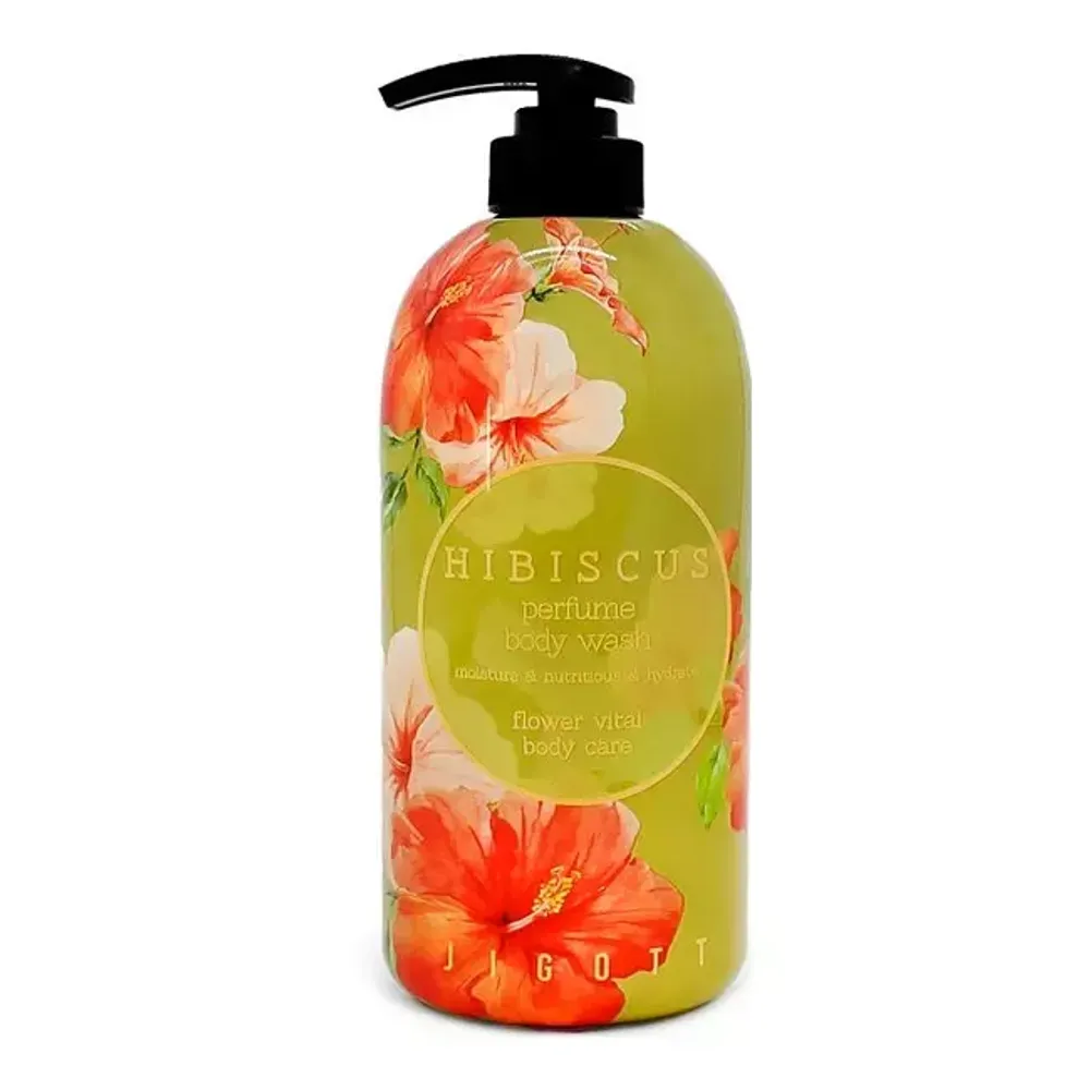 Гель для душа с ароматом гибискуса JIGOTT Hibiscus Perfume Body Wash 750 мл