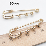 Основа для броши-булавки, цвет золото, размер 50*15 мм, цена за 1 шт