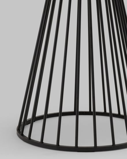 Стол обеденный Ливерпуль 110*110 белый мрамор черная ножка