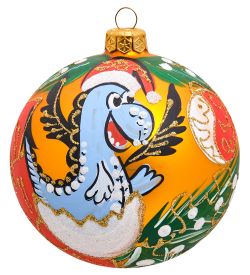 Элита НФШ-1162/1 Ел. украшение Шар «Дракон Дед Мороз» 100 мм