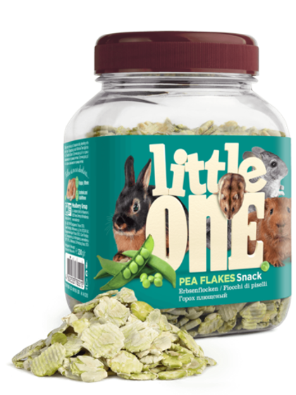 LITTLE ONE Плющеный горох. Лакомство для всеядных грызунов, 230 г