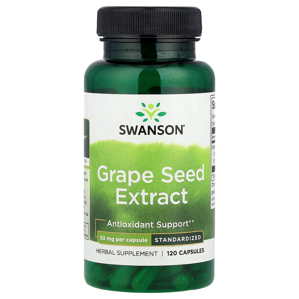 Swanson, Экстракт виноградных косточек, 50 мг, 120 капсул