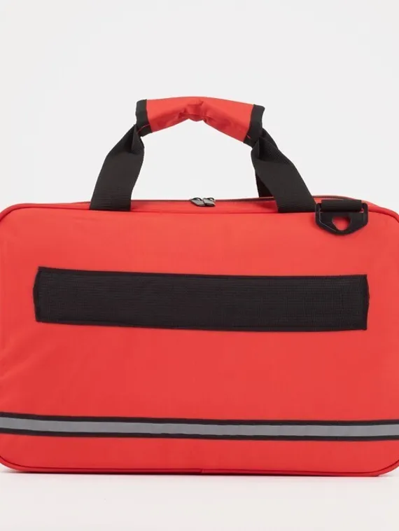 Сумка деловая на молнии, длинный ремень, цвет красный