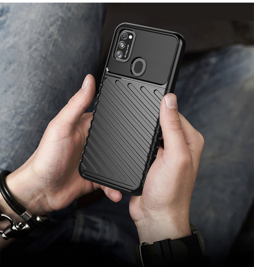 Чехол черного цвета для Samsung Galaxy M21, серия Onyx от Caseport