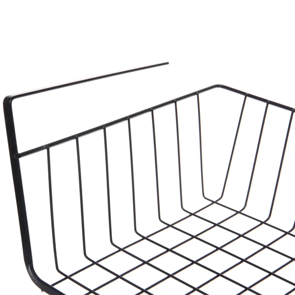 Корзина металлическая подвесная «ФАРГО», цвет черный, 48*24.5*14см (лейбл)