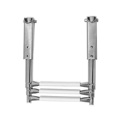 Трап телескопический складной, 3 белых ступени (ширина 310 мм.) (10268781)