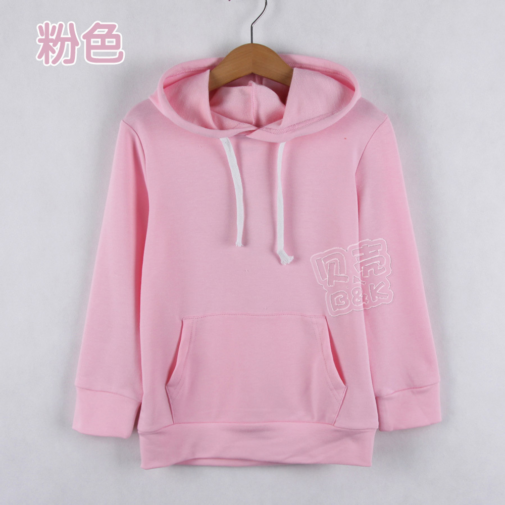 Худи однотонное с ушками на капюшоне и карманом-кенгуру