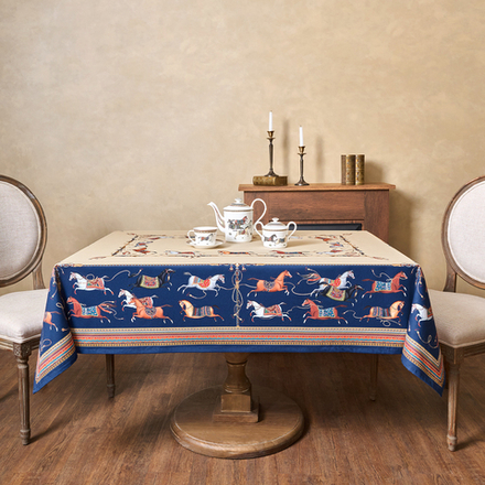 СКАТЕРТЬ "PASSAGE" 140Х180СМ ,БЕЖЕВЫЙ, 100% ХЛОПОК С ПРОПИТКОЙ,ТВИЛ