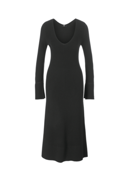 RIANI Платье женственного силуэта в рубчик